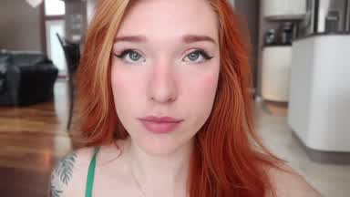 your ginger girlfriend begs you to fuck her