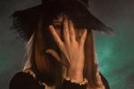 Sexy witch shyly shows her ass