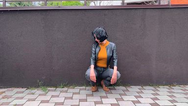 posing in an atmospheric spot