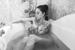 Taking a bath
