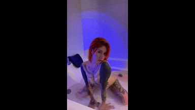 Playing naked in the jacuzzi