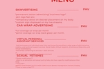 the cocktail menu