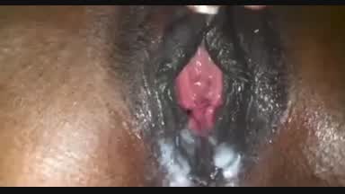 Fingered my wet creamy pussy