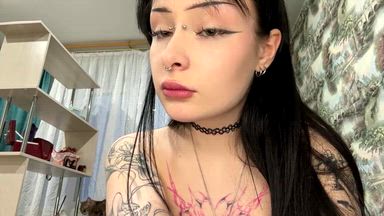 Hard dildo masturbation