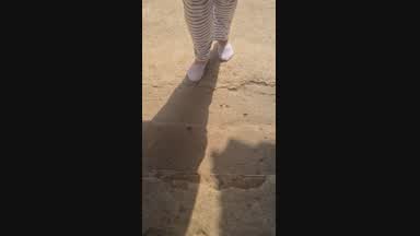 walking in my white socks