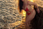 Peach in the beach