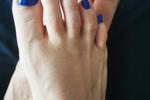 Royal Blue toe nails