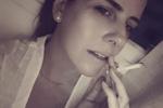 Blonde smoking fetish