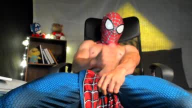 NEW SPIDERWEB SHOT FROM SPIDERMANS COCK