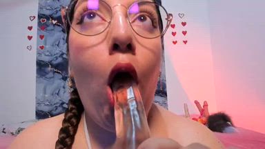 blowjob with glasses