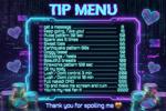 tip menu