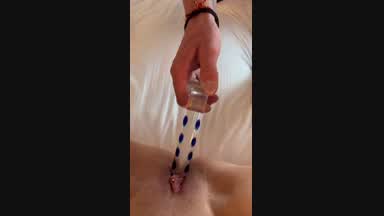 glass dildo play