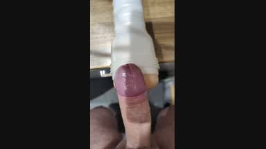 Fleshlight fun with cumshot