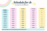 current schedule