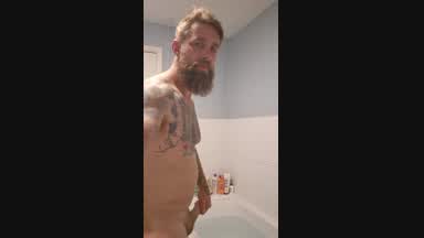 Playing in the bathroom