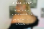 Offline Tip Menu