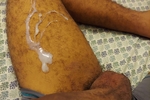 my cum on my leg