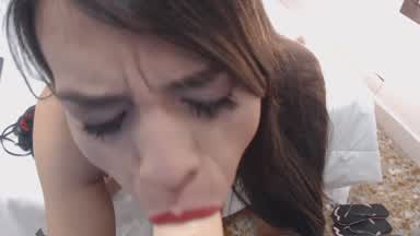 sucking long and deep