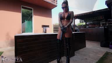 Strapon by the pool preview