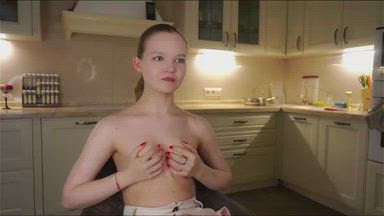 Teasing with my boobs