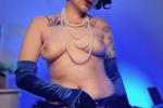 sensual in blue and naked