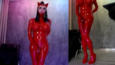 Cum PurpleBreast implants latex catsuit 2025-02-09