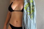 kimmi — Black tight swimsuit