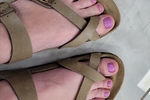 Feet Picture Sandals Purple ToeNails