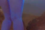 White Fishnet booty view