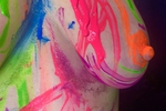 halloween costume live painting