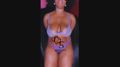 Clothed Titty Bounce In Lavender Lingerie