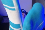blue feet