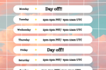 STREAM SCHEDULE!!
