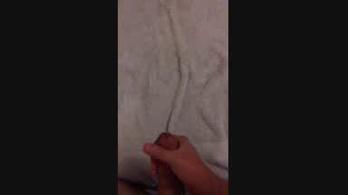 Great Slow Motion Cumshot on Towel