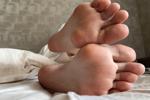 blue pedicure and soles pics <3