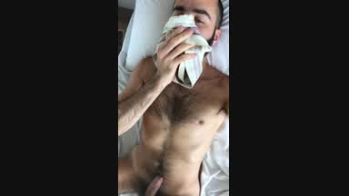 Jocks scent on my face