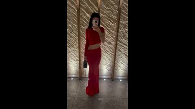 Hmmm, how about a tight red dress :)