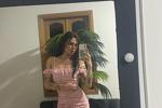 Pink dress, sexy outing