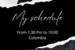 My Schedule⏰