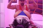 muscular man eager to eat his ass