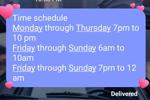 time schedule
