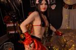 Sexy she-devil Halloween theme