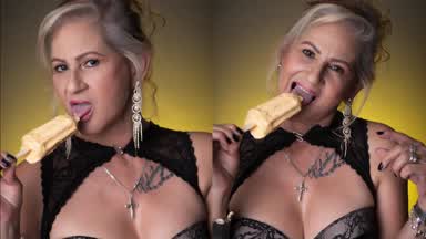 sucking ice cream