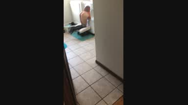 Guy/girl Quickie in the dryer with Cumshot