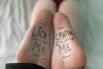 10x My sexy feet with blue toenails