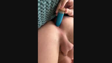 enjoying the vibrator