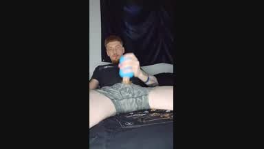 Cumshot Using Fleshlight Toy