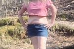 Outside in the woods