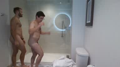 Jarren and Mike shower together