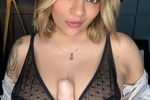 Your delicious cock on my boobs!